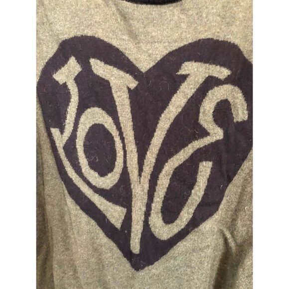 Torrid size 4x 4xl green and black valentines love heart sweater - Picture 2 of 4